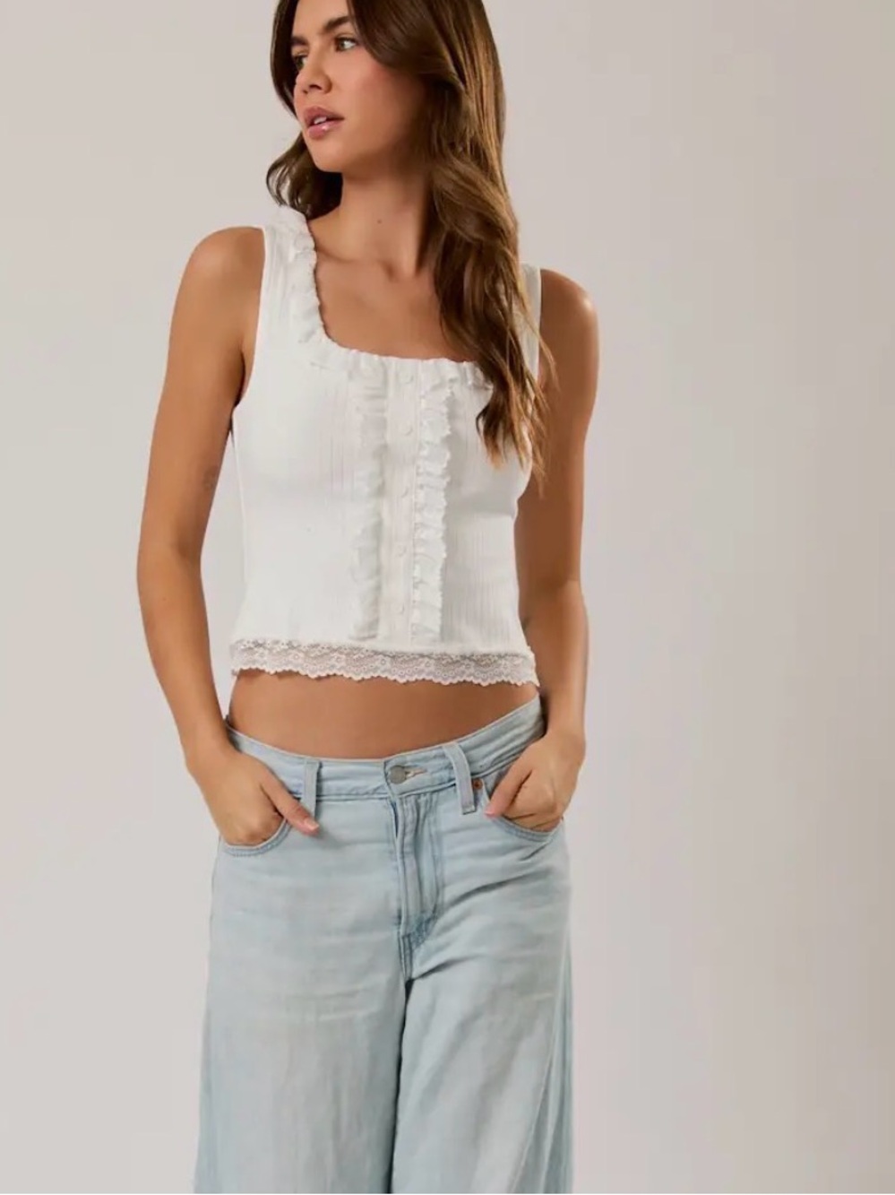 Lace Trim Top